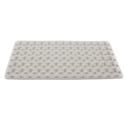 Beige Non-Slip Bubble Texture Bath Mat