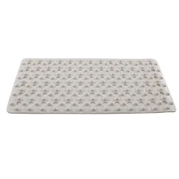 Beige Non-Slip Bubble Texture Bath Mat