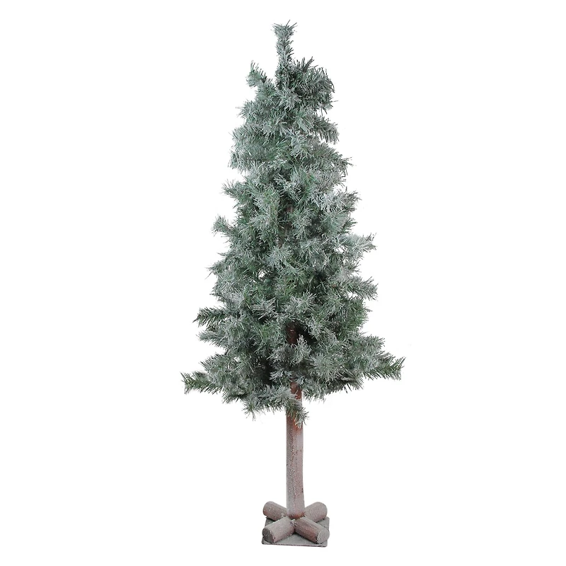 4ft. Unlit Lightly Flocked & Glittered Woodland Alpine Artificial Christmas Tree