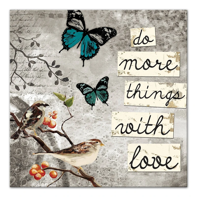 Do More Things With Love 20" x 20" Canvas Wall Art