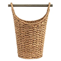 Hello Honey® 16" Bankuan Braided Oval Toilet Paper Basket with Wood Bar