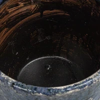 Hello Honey® 6.5" Plum Reactive Glaze Pattern Debossed Stoneware Planter