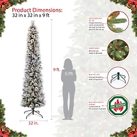 9ft. Pre-Lit Portland Pine Artificial Christmas Tree, Clear Lights
