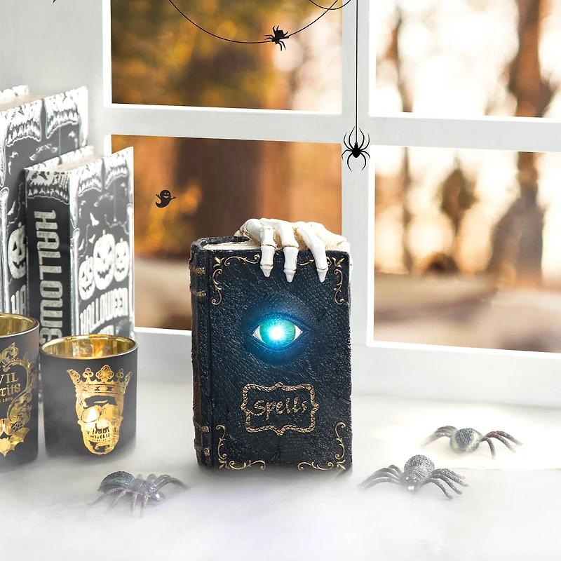 Glitzhome® 8" Lighted Halloween Ghostbuster Book