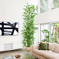 11ft. Potted Artificial Green Bamboo Tree