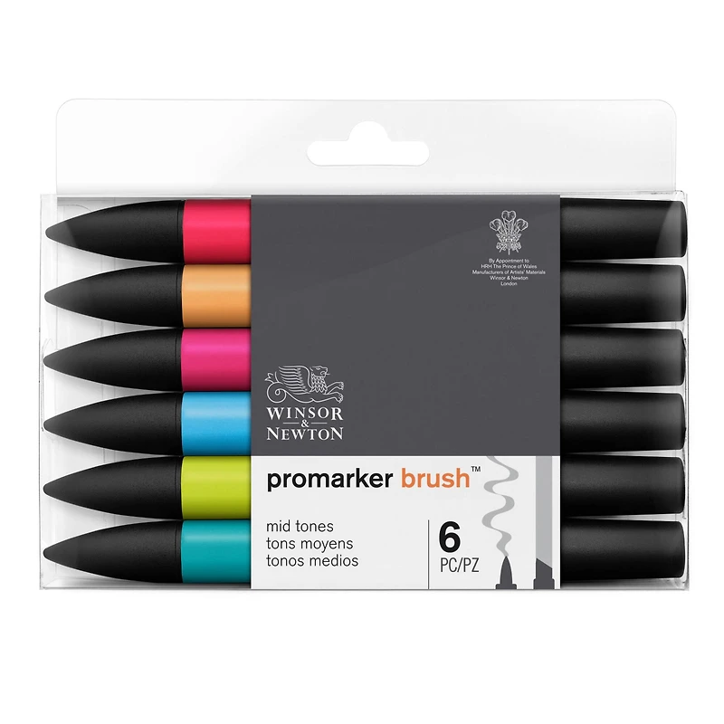 Winsor & Newton® 6 Mid Promarker Brush™ Set