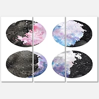 Designart - Moon Phases With Stars and Sky