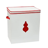 Household Essentials Red & White Ornament Storage Box