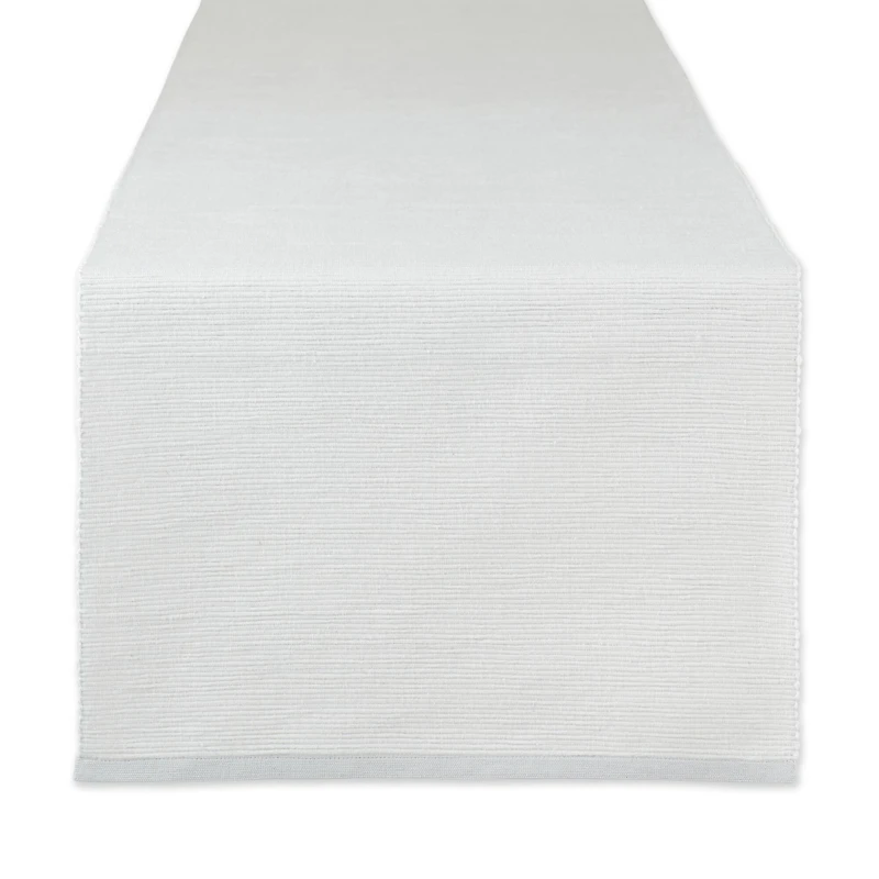 DII® Light Gray Eco-Friendly Chambray Fine Ribbed Table Runner 13x72 inches