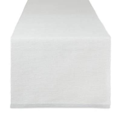 DII® Light Gray Eco-Friendly Chambray Fine Ribbed Table Runner 13x72 inches