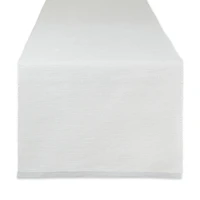 DII® Light Gray Eco-Friendly Chambray Fine Ribbed Table Runner 13x72 inches