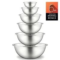 Nutrichef Stainless Steel Mixing Bowl Set