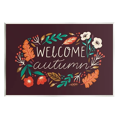 Stupell Industries Welcome Autumn Fall Botanicals Wall Plaque Art