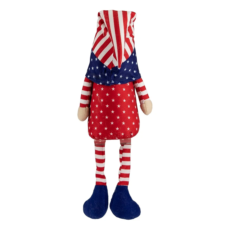 17.7" Sitting Patriotic Boy 4th of July Gnome