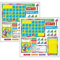 TREND Enterprises® Year Around Calendar Bulletin Board Set, Set of 2