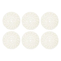 DII® Off White Woven Paper Round Placemat (Set of 6)