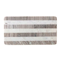 Hello Honey® Beige & White Stripes Marble Cutting Board