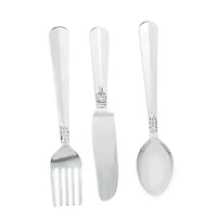 Silver Aluminum Flatware Wall Accent Set, 3ct.