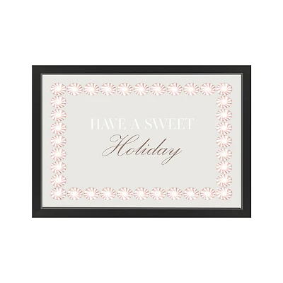 30" Sweet Holiday Peppermint Black Framed Print Wall Art