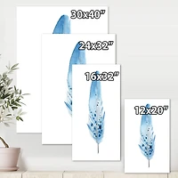 Designart - Blue Boho Feathers