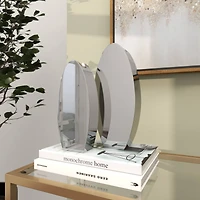 The Novogratz Silver Stainless Steel Vase with a Sleek Mirror Finish Set