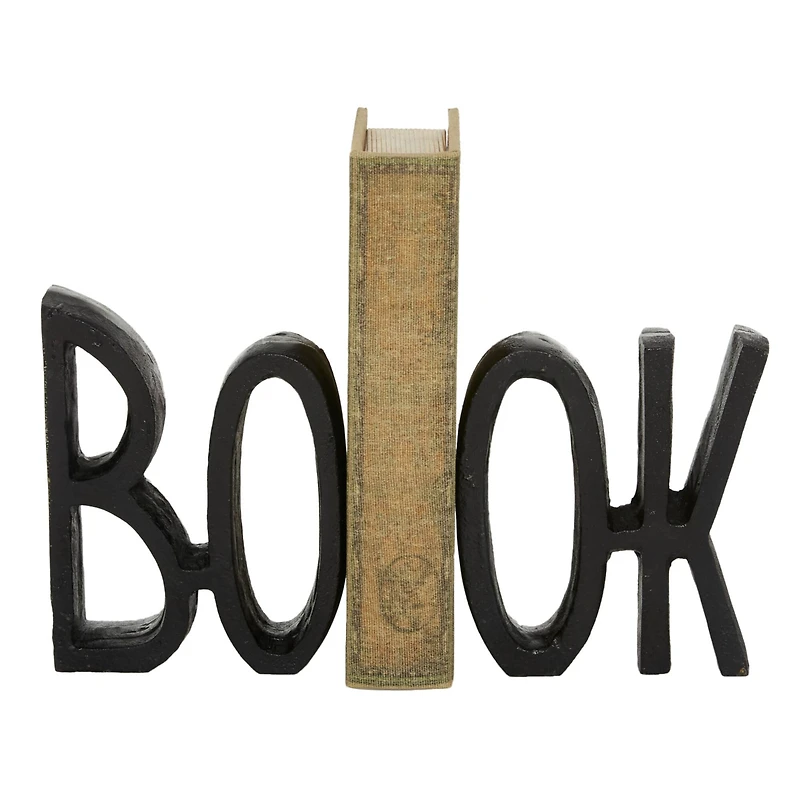 7" Black Book Aluminum Industrial Bookends