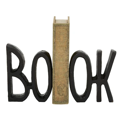 7" Black Book Aluminum Industrial Bookends