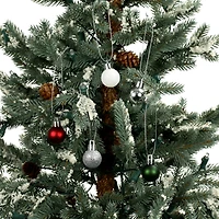 16 Pack 25mm Mini Red, Green, White & Silver Plastic Ball Ornaments by Ashland®