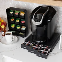 Mind Reader Anchor Collection Black Coffee and Tea Dispenser Set