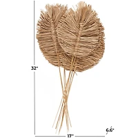 32" Brown Dried Grass Spear-Shaped Foliage with Sharp Stems