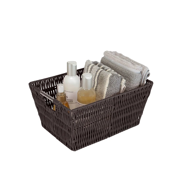 Simplify 3-Piece Rattan Tote Basket Set