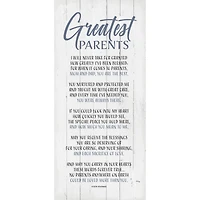 Greatest Parents Wood Plaque With Easel