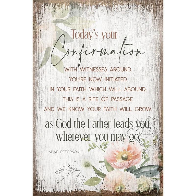 Confirmation Inspirational Wood Plaque