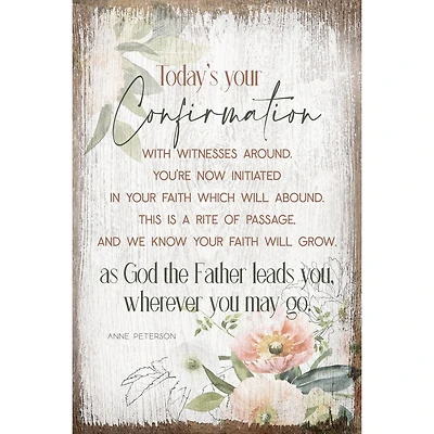 Confirmation Inspirational Wood Plaque