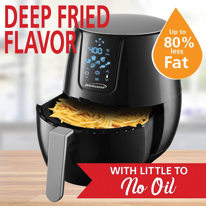 Brentwood 5qt. 1400 Watt Electric Digital Air Fryer
