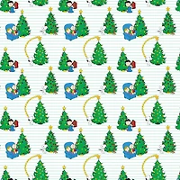 Peanuts® Christmas Tree Pin Stripe Cotton Fabric
