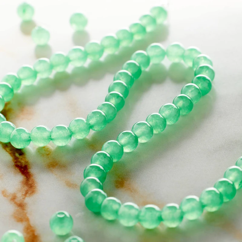 12 Pack: Green Aventurine Round Beads, 4mm by Bead Landing™