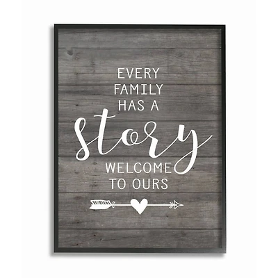 Stupell Industries Every Family Has A Story Wall Art in Black Frame