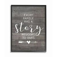 Stupell Industries Every Family Has A Story Wall Art in Black Frame