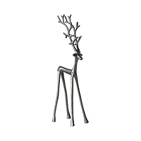 Hello Honey® 17.5" Gunmetal Cast Aluminum Thin Reindeer Tabletop Figurine