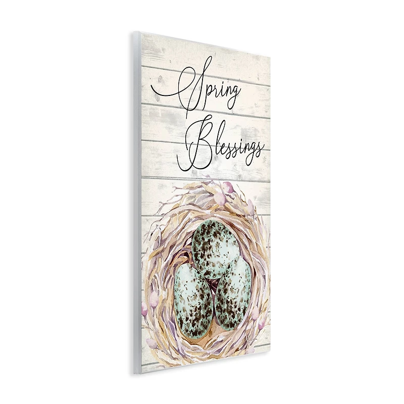 Stupell Industries Spring Blessings Bird Nest Nature Wall Plaque Art