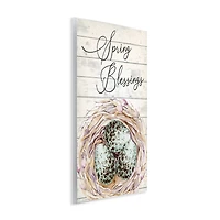 Stupell Industries Spring Blessings Bird Nest Nature Wall Plaque Art