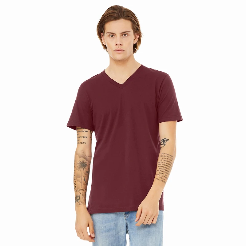 BELLA+CANVAS® Short Sleeve V-Neck Adult Unisex Cotton Jersey T-Shirt