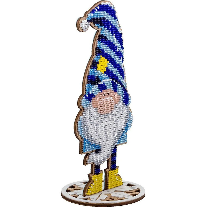 Wonderland Crafts Gnome Bead Embroidery on Wood Kit