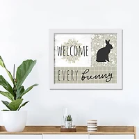 Every Bunny Collage 3 11" x 14" White Framed Print Under Plexiglass