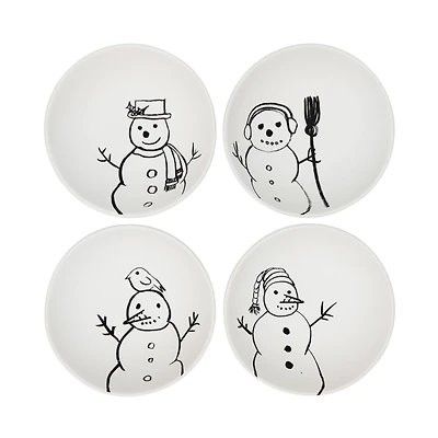 Hello Honey® 4" Snowman Stoneware Bowl Set
