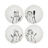 Hello Honey® 4" Snowman Stoneware Bowl Set