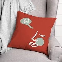 Hi Abstract Figure Throw Pillow