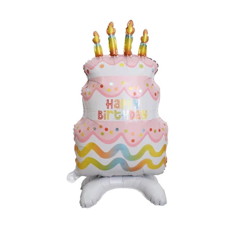 Wizardi Birthday Cake Standing Foil Balloon Decoration
