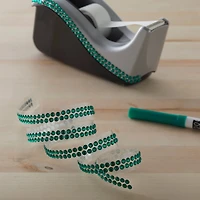 12 Pack: Bling on a Roll™ Dark Green Rhinestone Adhesives by Recollections™